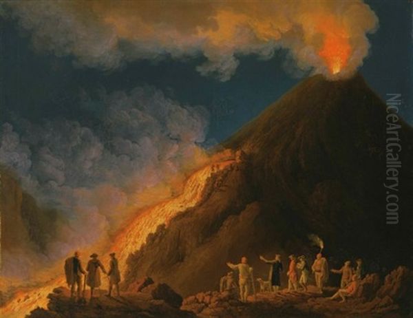 Vesuvius Oil Painting by Jacob Philipp Hackert