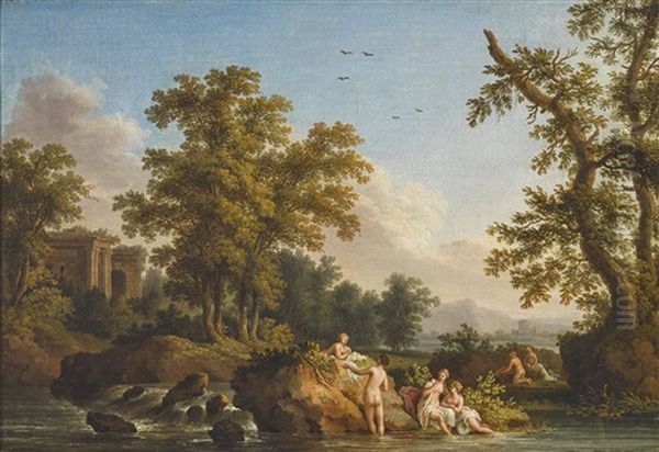 Badende Nymphen Oil Painting by Jacob Philipp Hackert