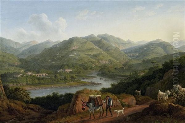 Landschaft In Der Toscana Oil Painting by Jacob Philipp Hackert