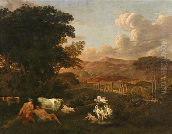 Weite Italienische Gebirgslandschaft Oil Painting by Jacob Philipp Hackert