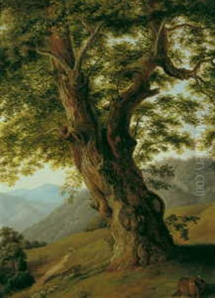 Die Grosse Kastanie Oil Painting by Jacob Philipp Hackert