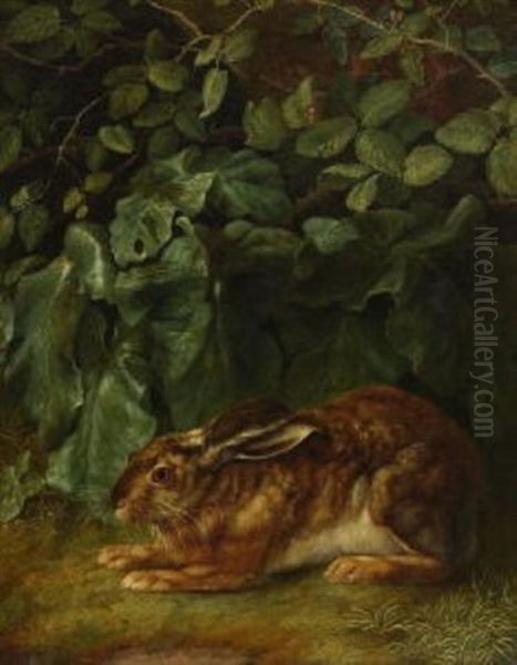 Hase Im Gebusch Oil Painting by Jacob Philipp Hackert