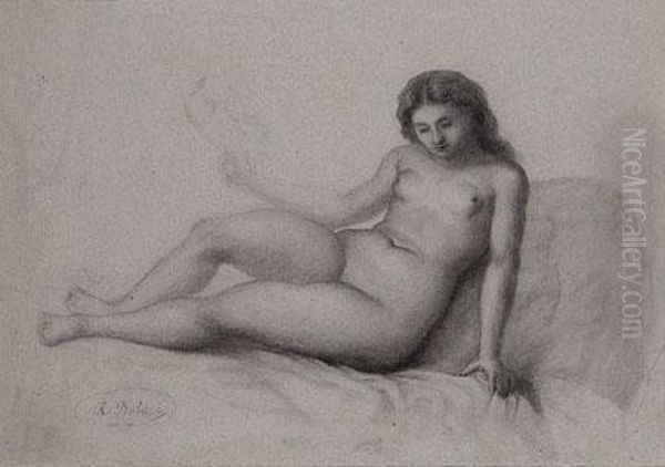 Desnudo Femenino Oil Painting by Ricardo Balaca y Canseco