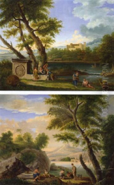 Arkadische Landschaft Oil Painting by Jacob Philipp Hackert