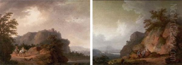 Landschaft Mit Reitern Oil Painting by Jacob Philipp Hackert