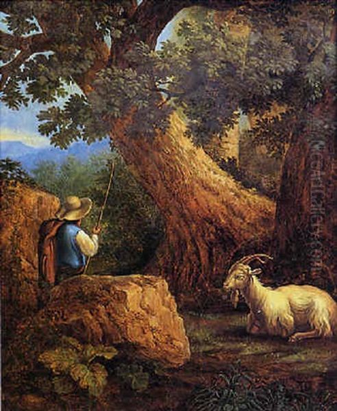 Scena Pastorale Oil Painting by Jacob Philipp Hackert