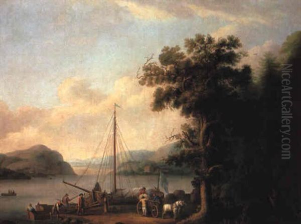 Schwedische Seelandschaft Oil Painting by Jacob Philipp Hackert