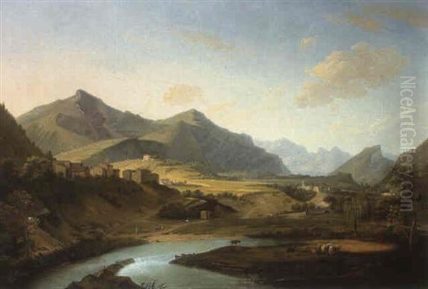 Paysage Des Alpes Oil Painting by Jacob Philipp Hackert