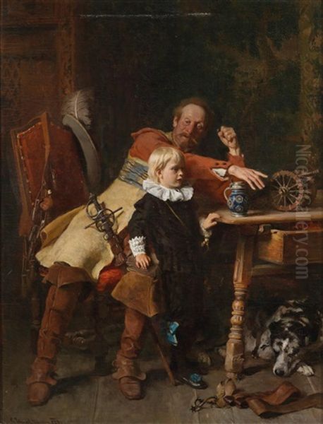 Der Kleine Soldat Oil Painting by Gabriel Von Hackl