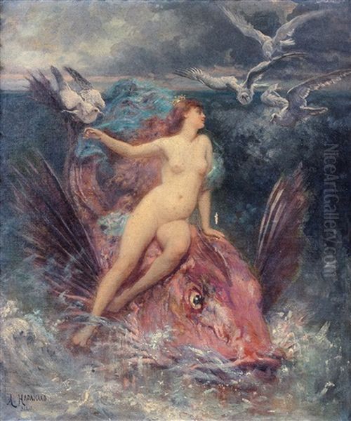 Amphitrite Oil Painting by Auguste Hadamard