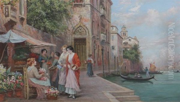 Sunny Italy Oil Painting by Arthur Trevor Haddon