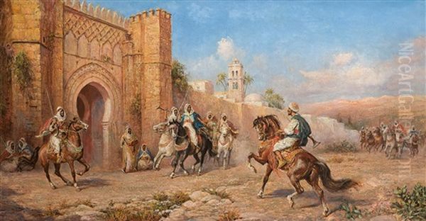 Arabische Krieger Oil Painting by Arthur Trevor Haddon