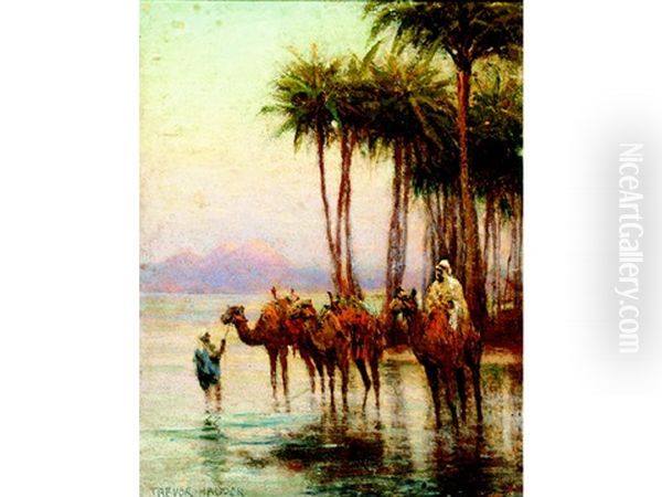 Morning On The Nile Oil Painting by Arthur Trevor Haddon