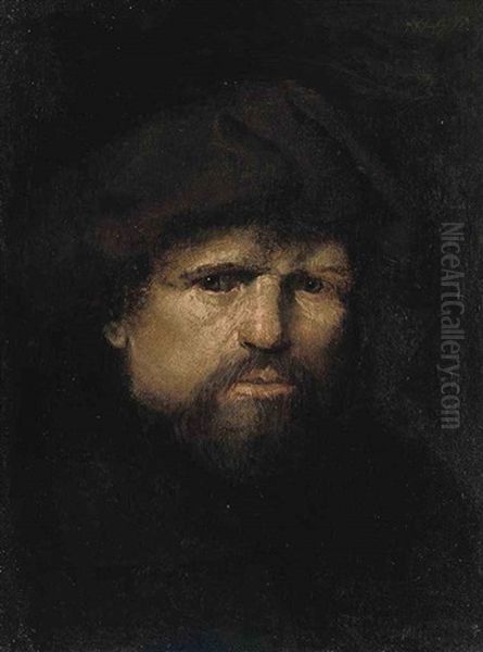 A Tronie Of A Bearded Man In A Hat Oil Painting by Nicolas (Walraven) van Haeften