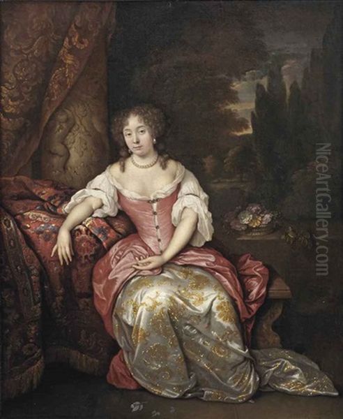 Portrait Of A Lady Oil Painting by Johan van Haensbergen