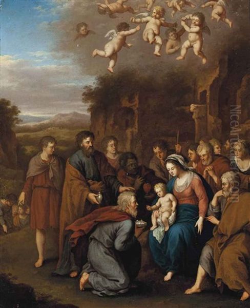 The Adoration Of The Magi Oil Painting by Johan van Haensbergen