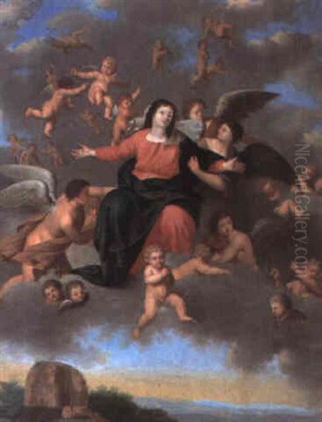 The Assumption Of The Virgin Oil Painting by Johan van Haensbergen