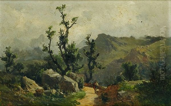 Paisaje Montanoso Oil Painting by Carlos de Haes