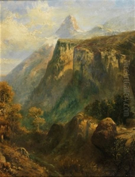 Paisaje Del Pirineo Frances Oil Painting by Carlos de Haes