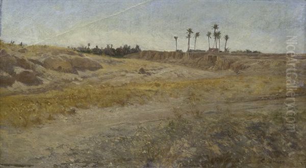 Palmeral De Elche Oil Painting by Carlos de Haes