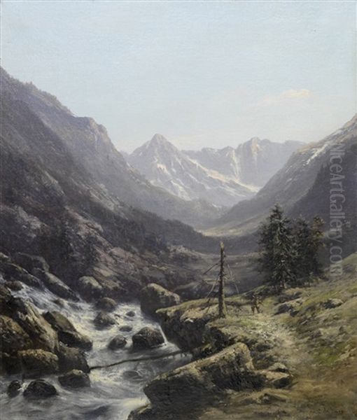 Paisaje Montanoso Oil Painting by Carlos de Haes