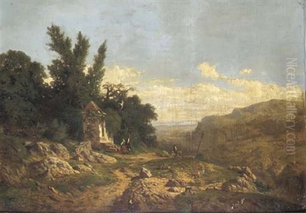 La Capilla Oil Painting by Carlos de Haes