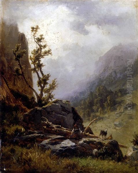 Paisaje Montanoso Oil Painting by Carlos de Haes