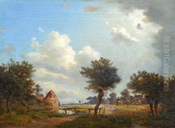 At The Baltic Sea Oil Painting by Johann Marcus Haeselich