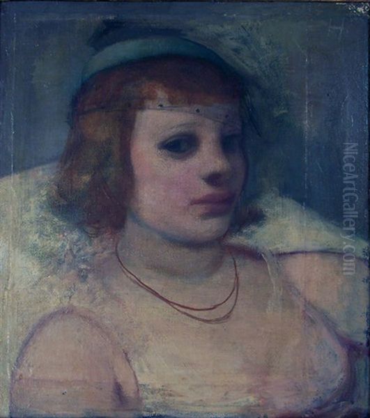 Bildnis Einer Jungen Frau Oil Painting by Herbert Haefner