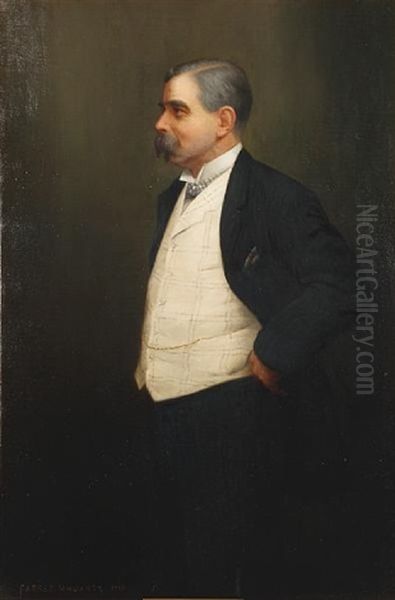 Portrait Of Godfrey Clark With Ivory Waistcoat Oil Painting by Parker Hagarty