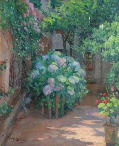 Jardin Oil Painting by Mateo Balasch Mateu