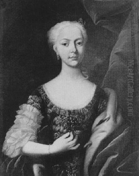 Bildnis Der Herzogin Luise Dorothea Von Sachsen-gotha-altenburg, Prinzessin Von Sachsen-meiningen by Michael Christoph Emanuel Hagelgans