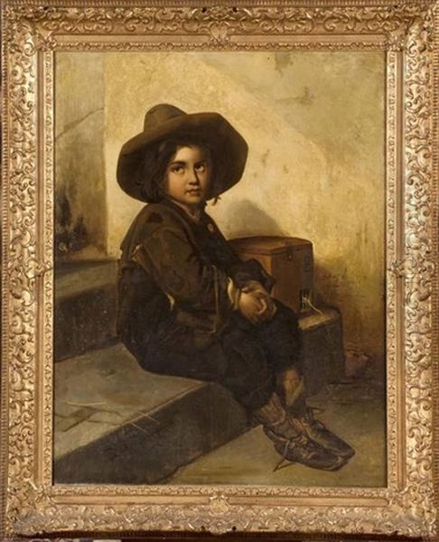 Jeune Gavroche Et Sa Cage A Souris Oil Painting by Paul Hagelstein