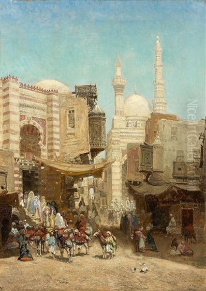 Vue Du Caire Oil Painting by Godefroy de Hagemann