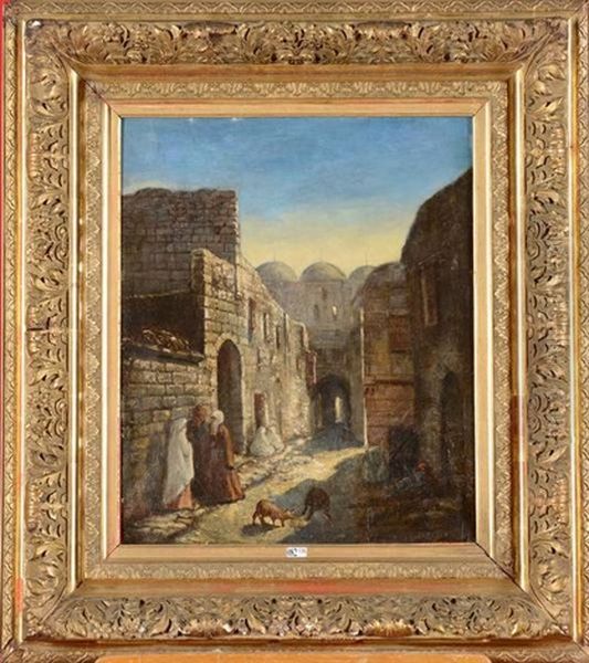 Scene De Vie Orientale Oil Painting by Godefroy de Hagemann