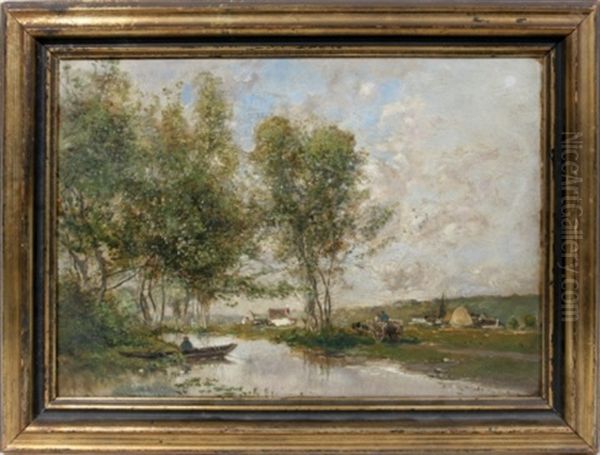 Landscape Oil Painting by Godefroy de Hagemann