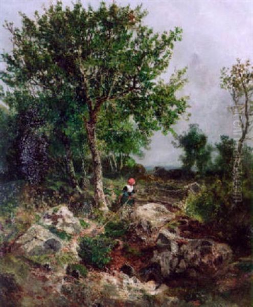 Paysage Oil Painting by Godefroy de Hagemann