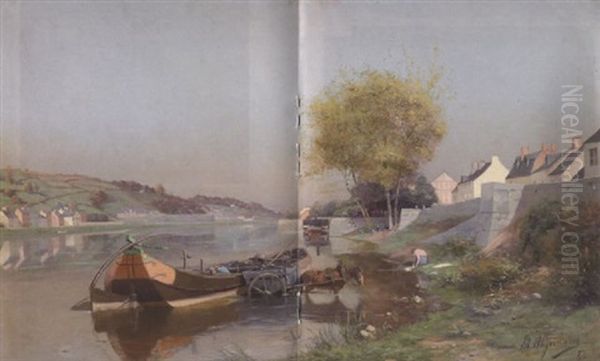 Environs De Dinant, Le Matin Oil Painting by Maurice Hagemans