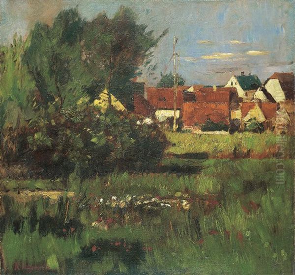 Ansicht Von Ferch Oil Painting by Karl Hagemeister