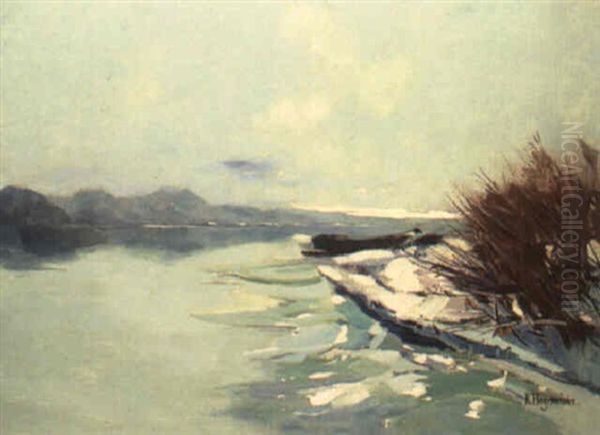 Winter An Der Havel Oil Painting by Karl Hagemeister