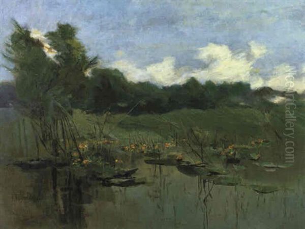 Weiher Oil Painting by Karl Hagemeister