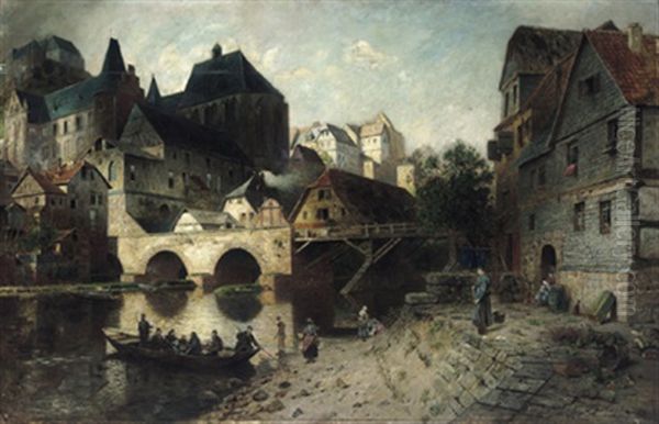 Motiv Aus Einer Deutschen Stadt Oil Painting by Theodor Joseph Hagen