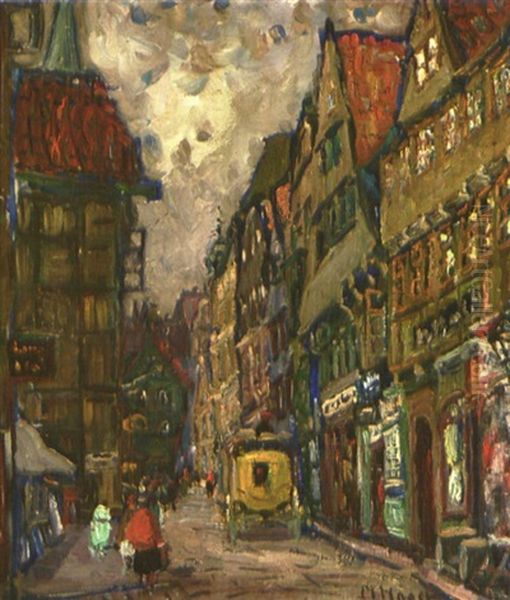 Kieler Schlossstrase Oil Painting by Marie Hager