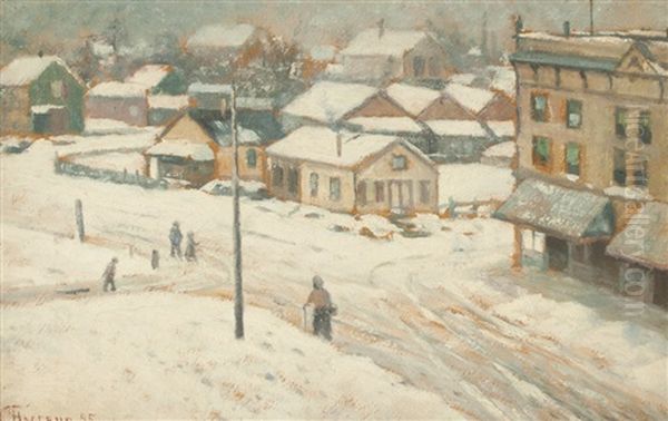 Winter, Portland Oil Painting by Nels Hagerup