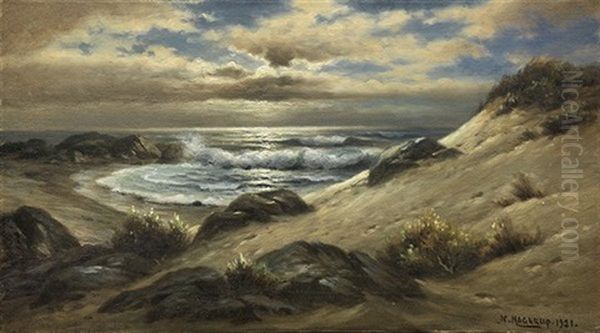 Sunlight On The Waves Oil Painting by Nels Hagerup