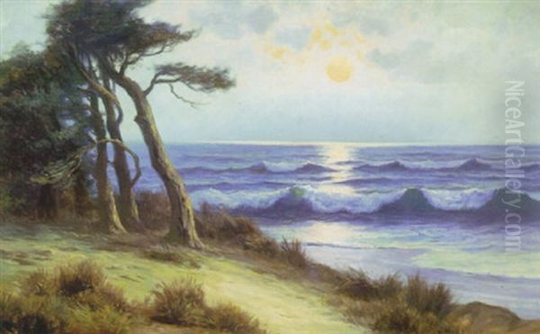 Coastal Tranquility Oil Painting by Nels Hagerup