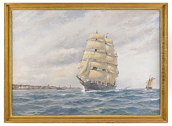 G.d. "kennedy" Utanfor Helsingborg Oil Painting by Jacob Haegg