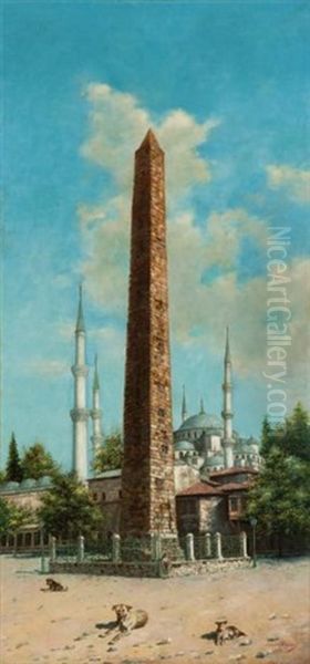 Vue De La Mosquee Bleue Oil Painting by Simon Hagopyan