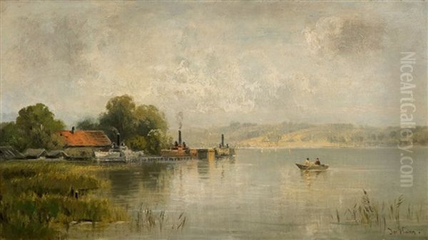 By The Starnberg Lake Oil Painting by Joseph Hahn