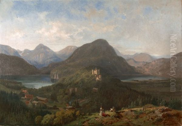 Hohenschwangau Oil Painting by Joseph Hahn